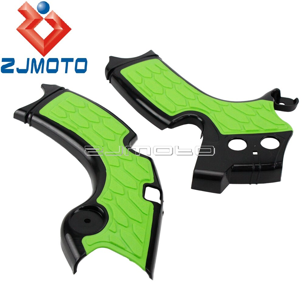 Zielona osłona ramy bocznej na zamówienie dla Kawasaki KX250 2019 KXF250 KX250F 2015-2017 2018 plastikowa osłona ramy ABS