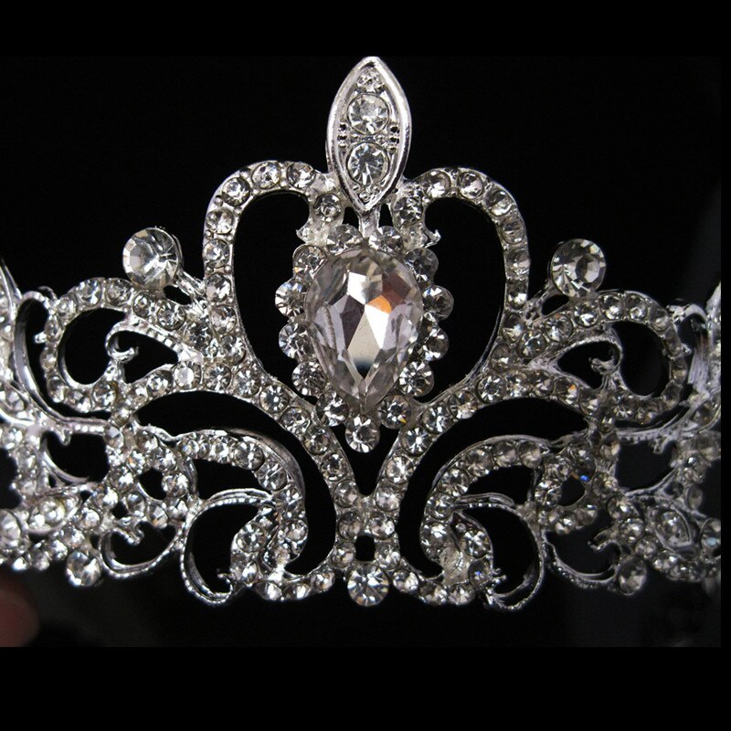 Diadème mariée hårtilbehør til piger spinki diadem og kroner fuld rhinestone knude krone rombe hår kam