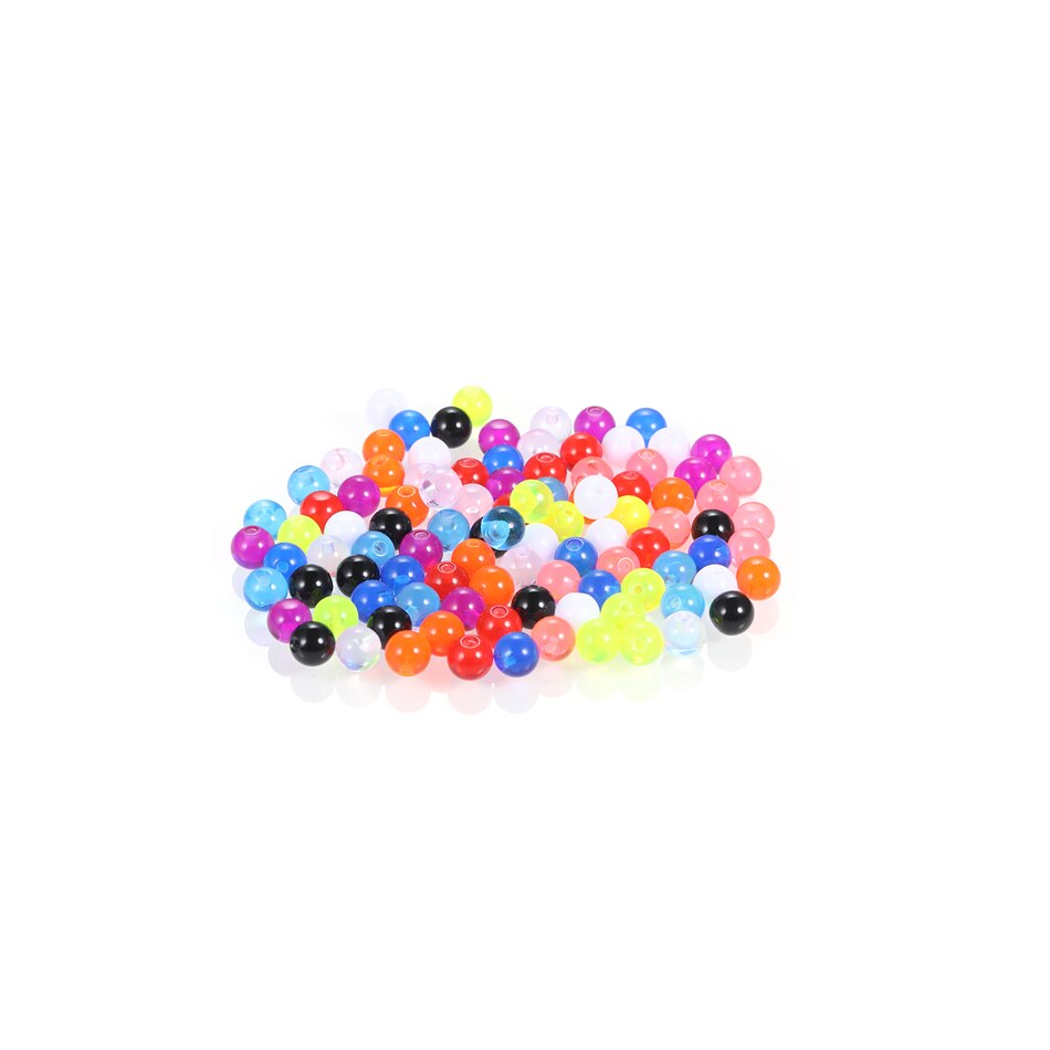 100 Stks/set Acryl Schroef Vervanging Piercing Ball Lot Labret Wenkbrauw Piercing Ball Piercing Sieraden Accessoires: 16G 1.2x3mm