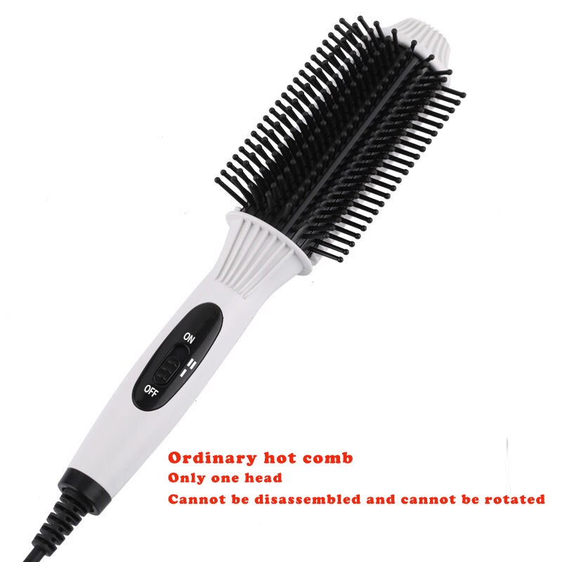 2 In 1 Roterende Borstel Air Styler Kam Krultang Roll Styling Borstel Föhn Blow Met Nozzles 2 speed &amp; 3 Warmte Instelling: Product 3-White / UK