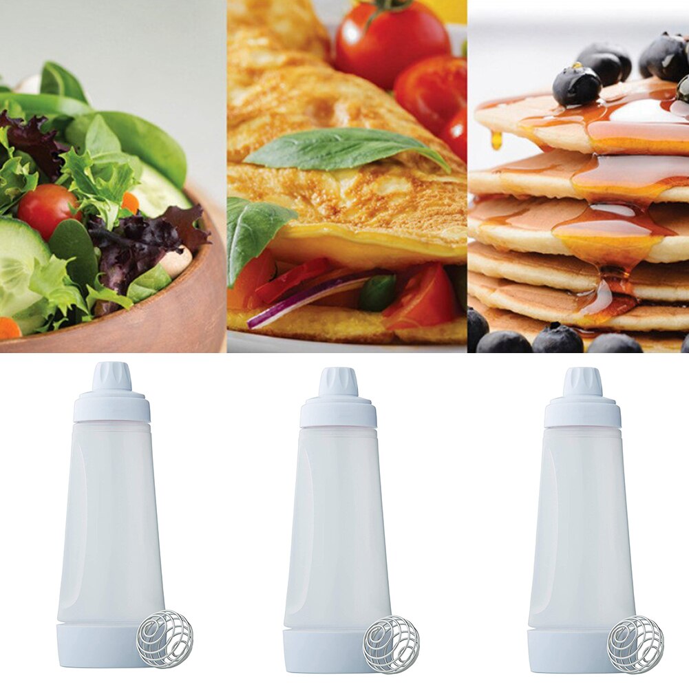 Hand Shaking Batter Dispenser Batter Mixer Cream Mixing Bottle Blender Ball Pancake Batter Kitchen Product Cake Cookie Tools