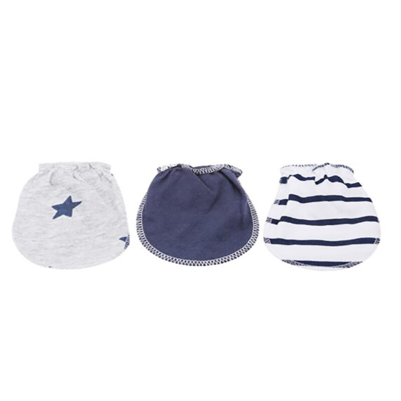 3 pçs/set Luvas Luvas Bebê Super Macio Newborn Boy Girl Segurança Raspe Mittens Tamanho 0-6 Meses Do Bebê Acessórios