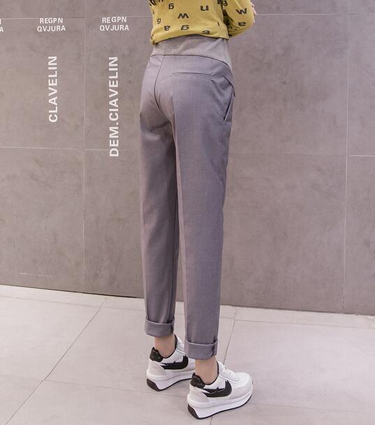 Summer Pregnant Women Trousers Full Length Maternity Clothes Formal Belly Pants Office Lady Pencil Pants