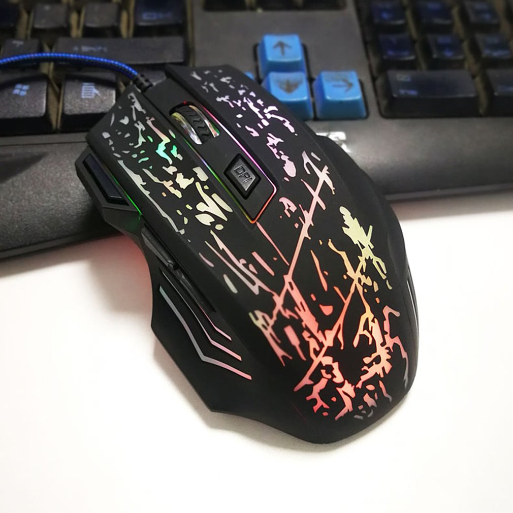 5500DPI 7 Buttons LED Backlight Optical USB Wired Mouse Gamer Mice Laptop PC Computer Mouse Gaming Mouse for Pro Gamer