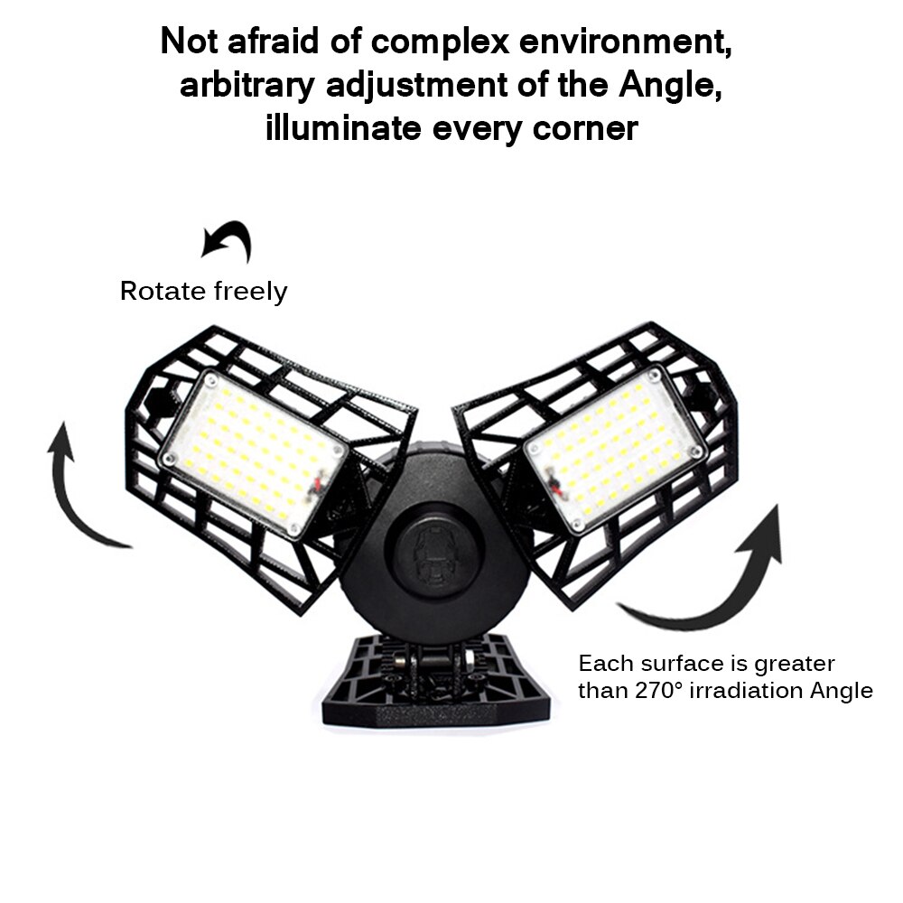 E27 Led Garage Plafond Verlichting Waterdichte 60W Led Trilights Vervorming Hoge Bay Verlichting Industriële Lamp Workshop Licht