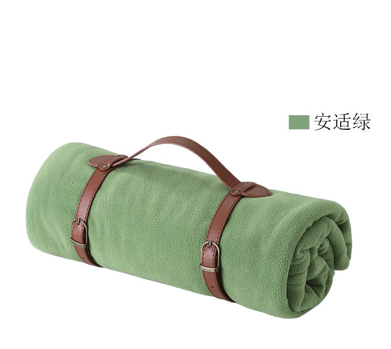 100*150cm Folding Thickened Yoga Warm Blanket Polar Fleece Microfiber Portable Yoga Mat Multifunction Portable Fitness Blanket: 3(no straps)