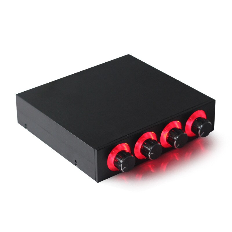 Contrôleur de vitesse du ventilateur 4 canaux avec commandes de LED jusqu'à 4 jeux de ventilateurs d'ordinateur PC contrôleur GDT et CPU HDD VGA