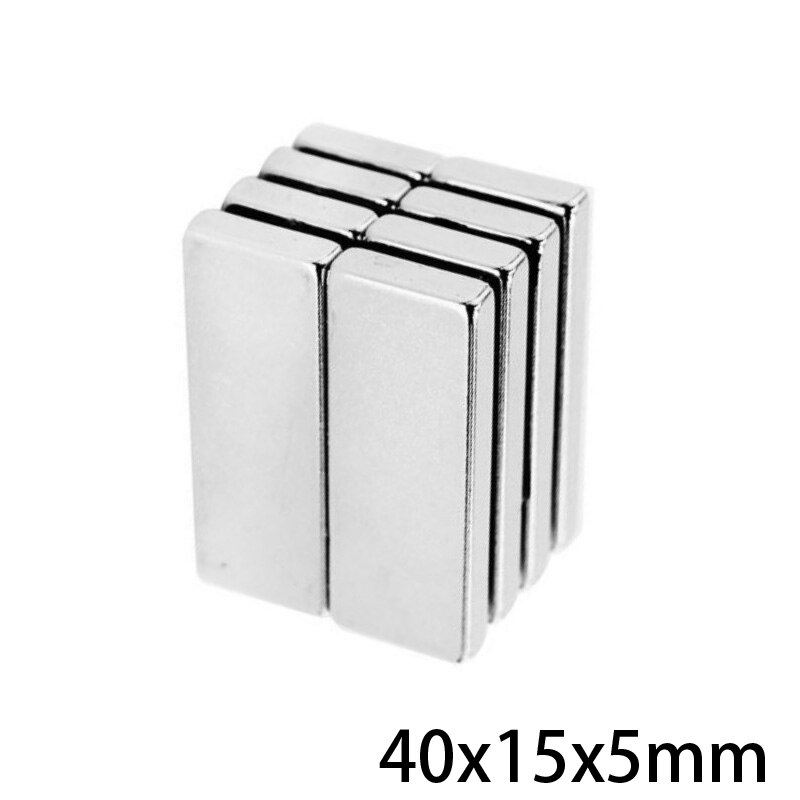 5 ~ 50 Stuks 40X15X5 Mm Super Sterke Neodymium Magneet 40 Mm * 15 Mm Blok permanente Magneten 40X15X5 Mm Sheet Krachtige Magneet 40*15*5 Mm