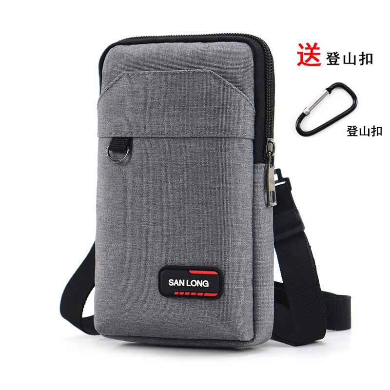 Multi-Functionele Mini Mobiele Telefoon Zakje Mannen Bouwplaats Werk Riem Taille Tas Grote Capaciteit Kleine schoudertas: Gray5