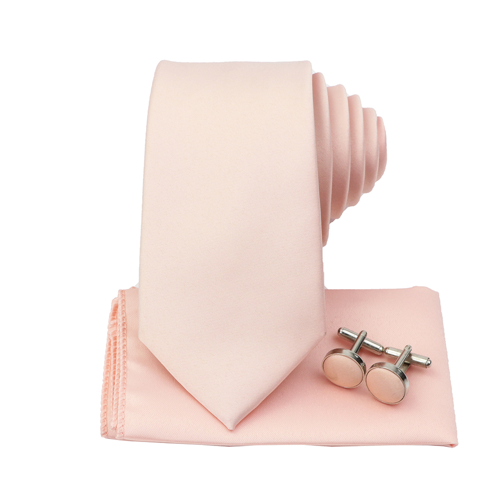 Heren Kleurrijke Polyester Stropdas Bowtie Cufflink Broche Set Salie Groene Roze Stropdassen Zakelijke Bruiloft Shirt Accessoires Cadeau