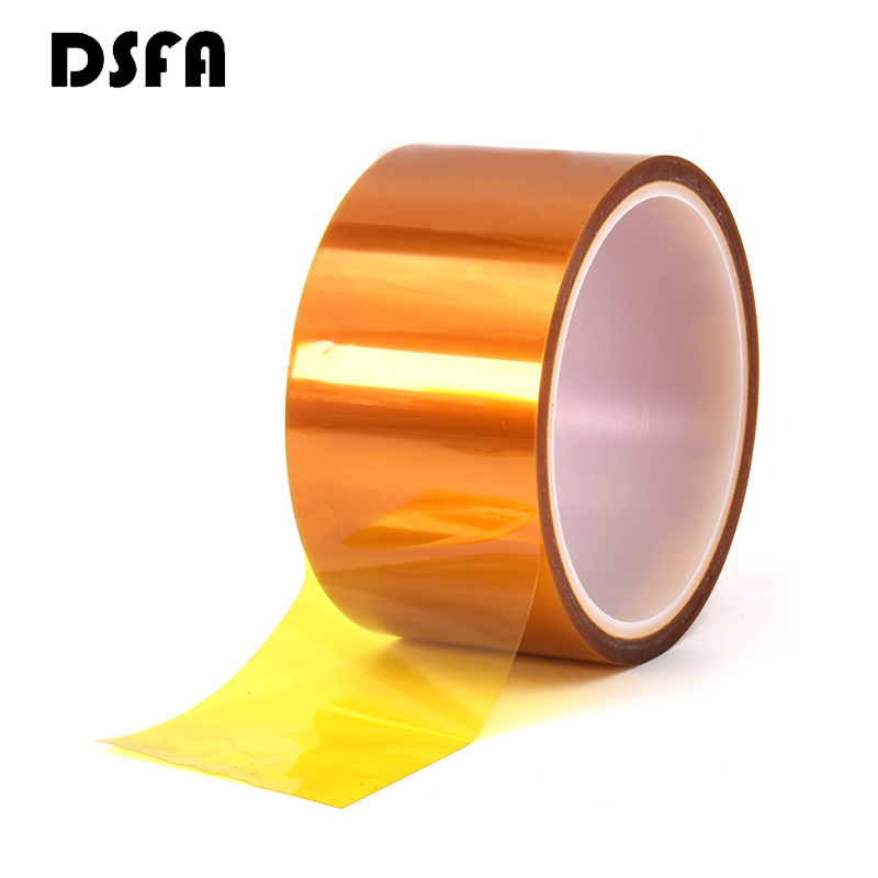 20/25/30/40/50/100mm Double-sided Kapton Tape Polyimide High Temperature Heat Adhesive Insulating Adhesive Tape 0.1mm Thickness