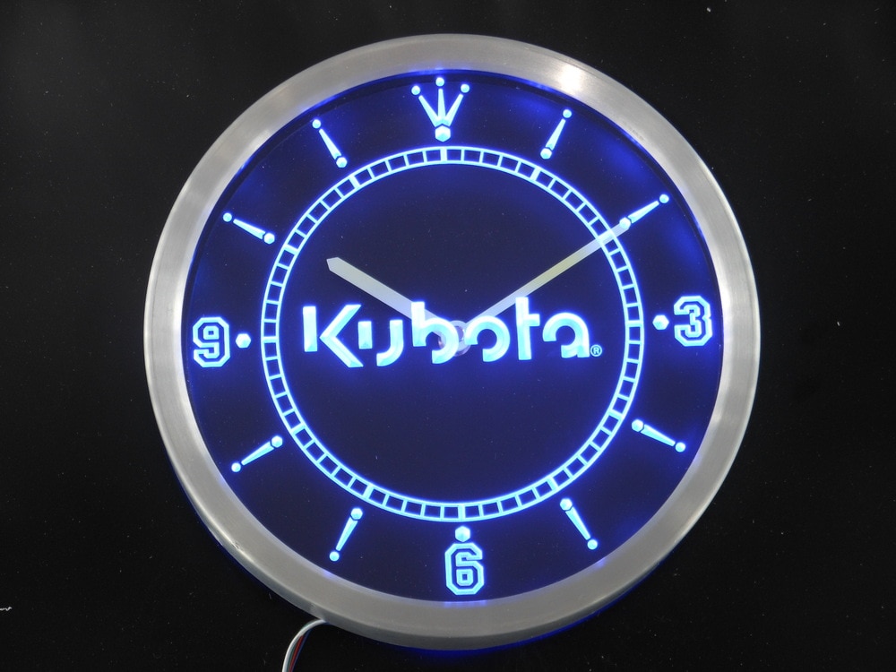 nc0176 Kubota Tractor Neon Light Signs LED Wall Clock