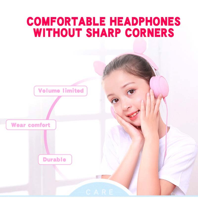 3.5mm bonito com fio fones de ouvido música para meninas crianças dos desenhos animados fone de ouvido estéreo embutido microfone telefone crianças fone de ouvido presentes