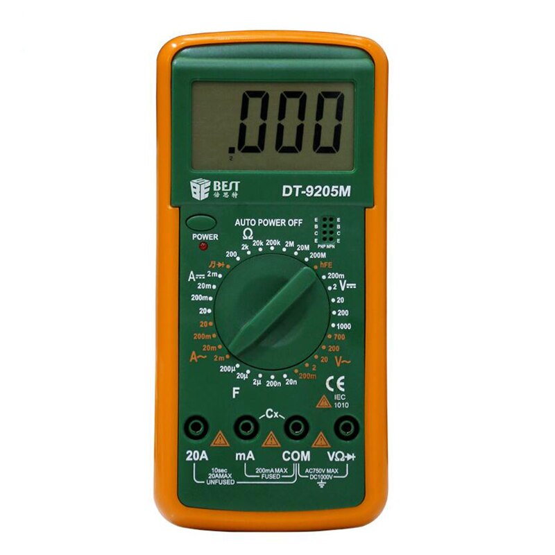 DT9205M AC DC LCD Display Electric Handheld Tester Meter Digital Multimeter Multimetro Ammeter Multitester DT9205A