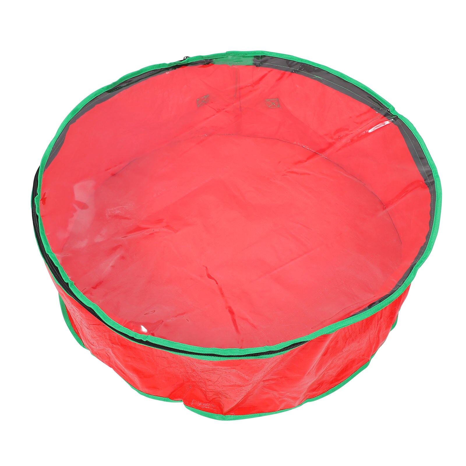 1pc Christmas Wreath Storage Bag Wreath Storage Container Party Decor with Clear Wreath visual window storage bag