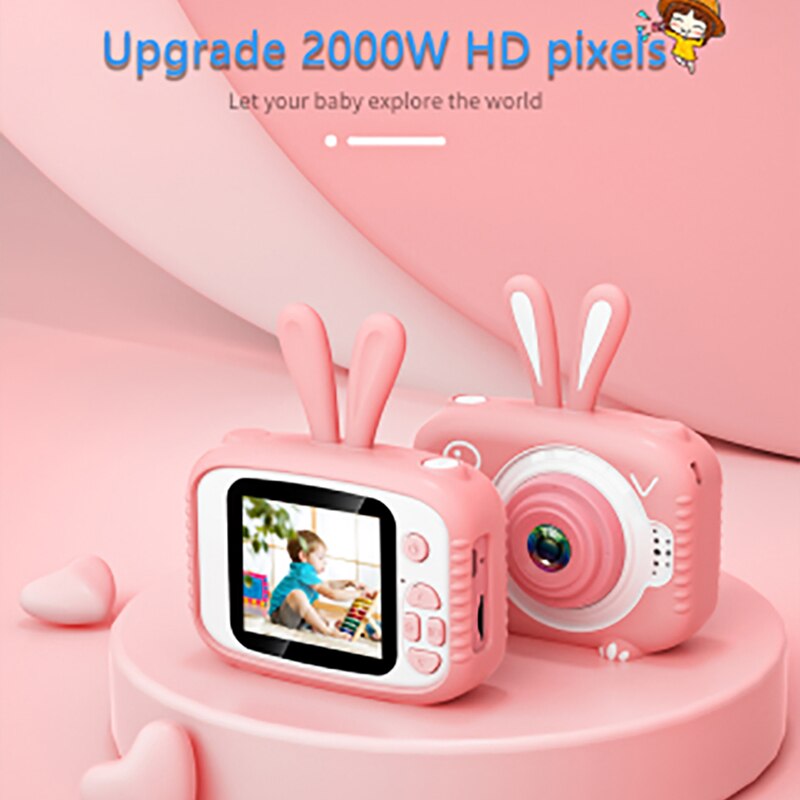 Doppel Schuss freundlicher Foto Kamera mit Karikatur Schutzhülle Digital Kamera Lustige Elektronische Spielzeug freundlicher Geburtstag