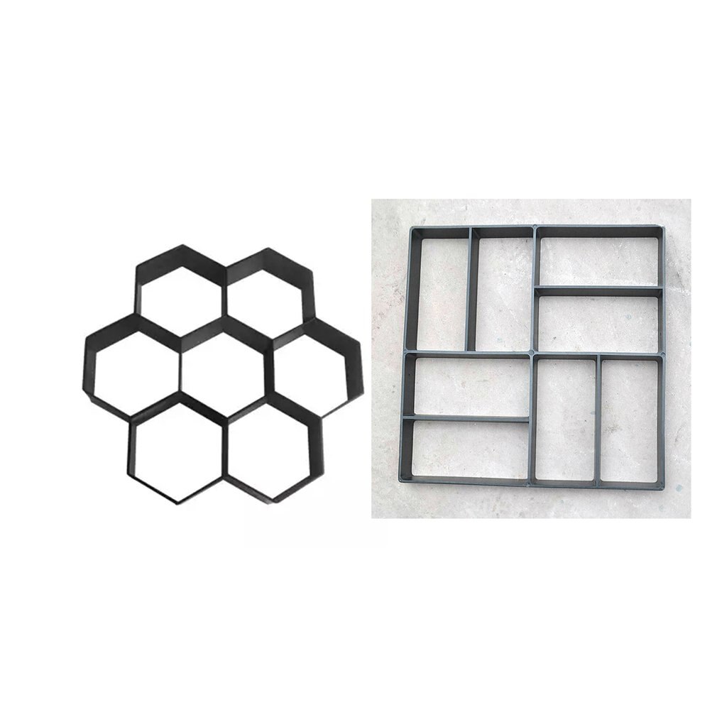 Moldes de piedra de pavimentación para jardín Diy, máquina para caminar en el Patio, piedra paso a paso, molde de adoquín de hormigón, molde para construir pavimentos reutilizable