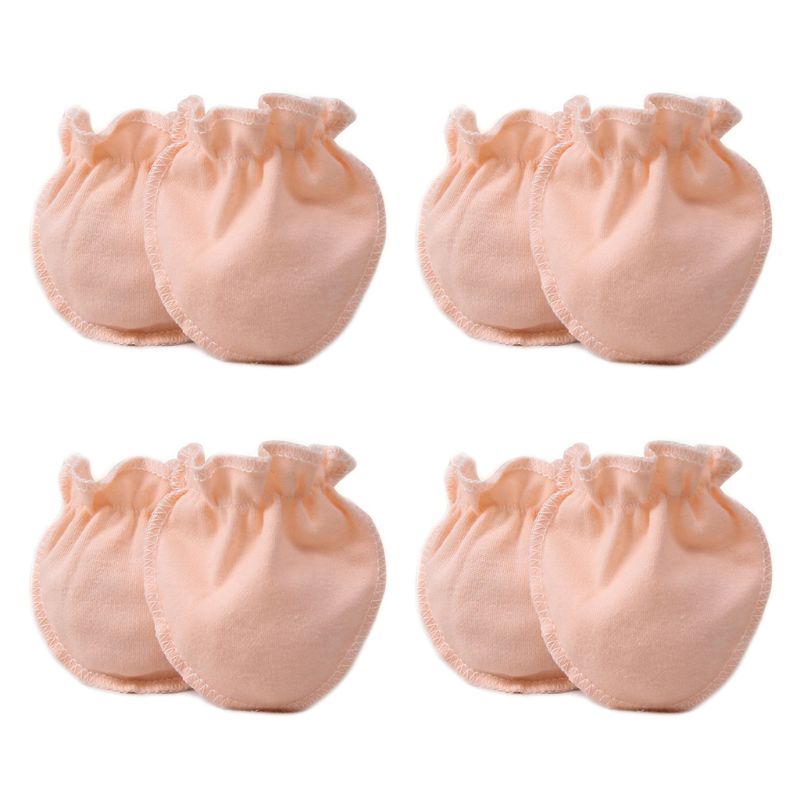 4 Pairs Del Bambino Appena Nato Anti Scratch Infantili Guanti di Protezione Anti-afferrare Guanti: O