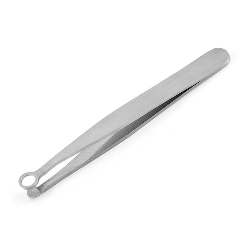Universal Nose Hair Trimming Tweezers Round Tip Eyebrow Hair Removal Nose Tweezer Tweezers Steel Perfectly F2N3: Default Title
