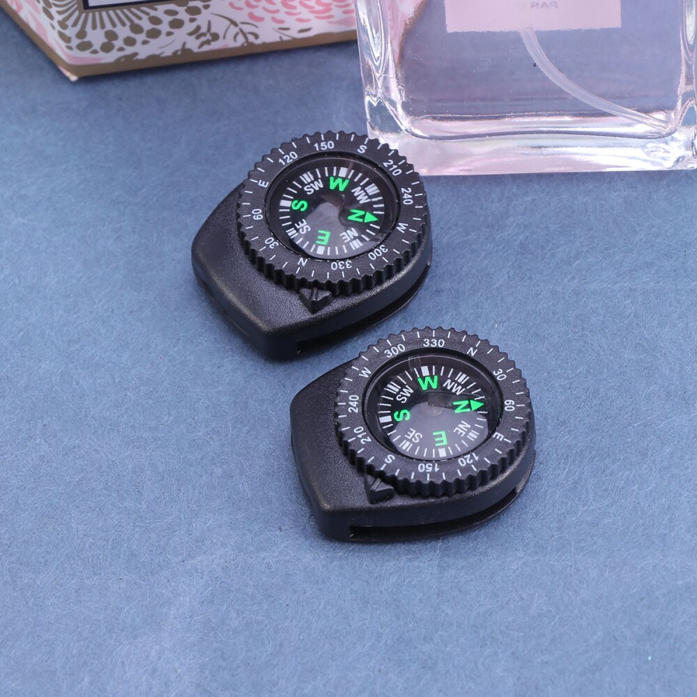 2 PCS Detachable Compass Waterproof Portable Compass Camping Compass Survival Tools for Watch
