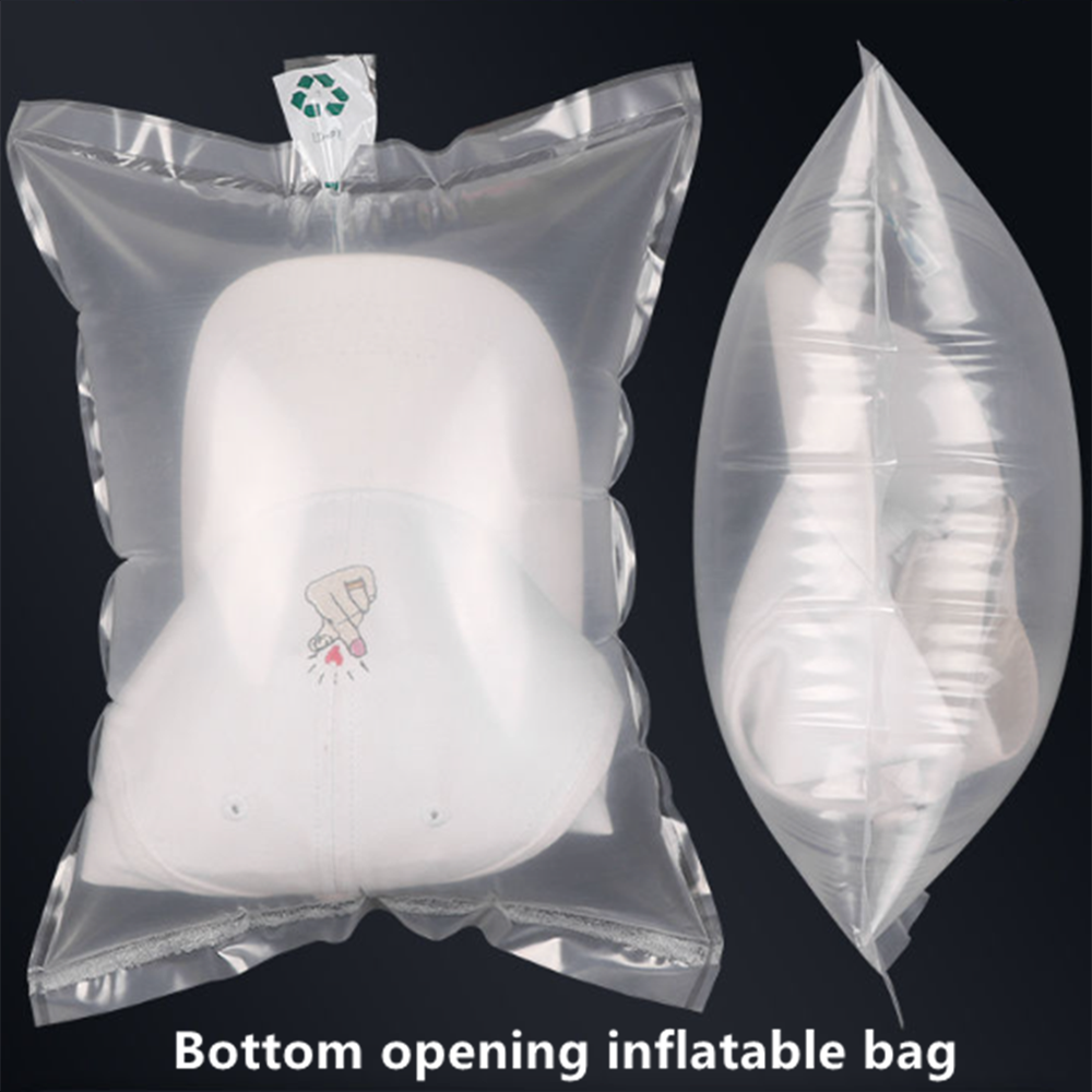 10 PCS/ 45x45cm Bottom Open Packing Inflated Pouch, Inflatable Air Buffer Plastic Bags In Packaging. Clear Cushion Blocking Bag