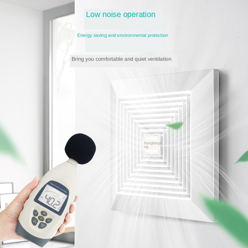 10 inch exhaust fan household bathroom kitchen bedroom toilet low noise ventilation fan hotel wall mute exhaust pipe exhaust fan