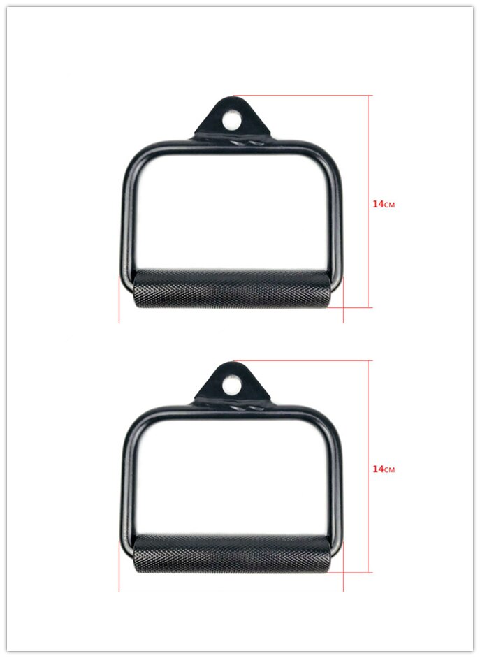 Double D-Handle Pulley Cable Machine Attachment Weight Lifting Hand Grips Heavy Duty Gym Home Lat Pull Down Rowing D Bar: Blue