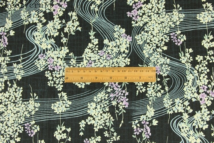 140X50Cm Dunne Katoenen Stof Bloem Gedrukt Plain Doek Naaien Quilten Stoffen Voor Patchwork Handwerken Diy Handgemaakte Accessoires