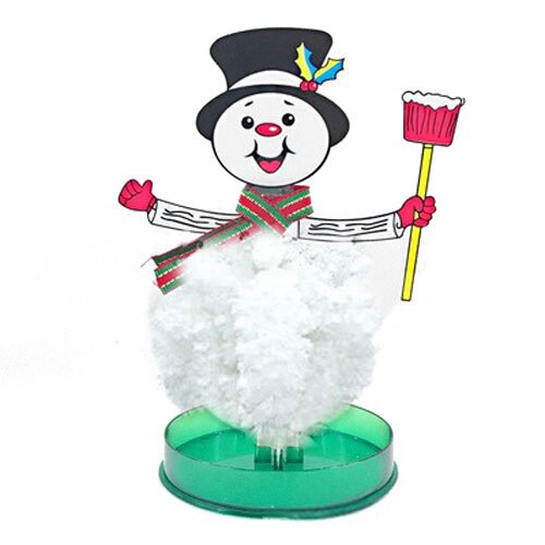 Magisk voksende træ legetøj drenge pige krystal sjov xmas julestrømper fyldstof: Kost snemand