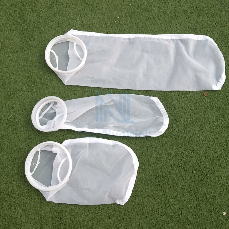 180*430mm 150*550mm 180*810mm 200Micron 1PC White Nylon Filter Bag Monofilament Nylon Liquid Socks Aquarium Mesh Bags Filters