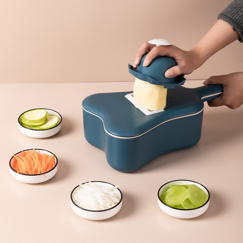 Multi Function Vegetable Cutter Kitchen Gadgets Kitchen Tools Fruit Slicer Grater Shredders Drain Basket Slicers Accessories