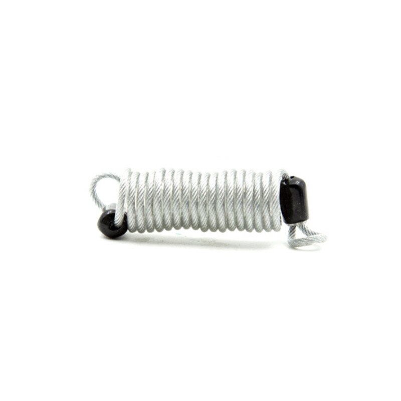 Flexibele Reizen Draad Kabel Anti-Diefstal Beschermende Voorjaar Herinnering Touw Veilig Cover Helm Motorfiets Disc Lock Accessorie: sliver