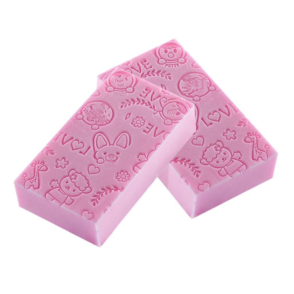 2x Bath Sponge Adult Child Soft Exfoliating Body Skin Bathing Soft Body Cleaning Bath Spa Sponge Scrub Bath Ball #20: Pink