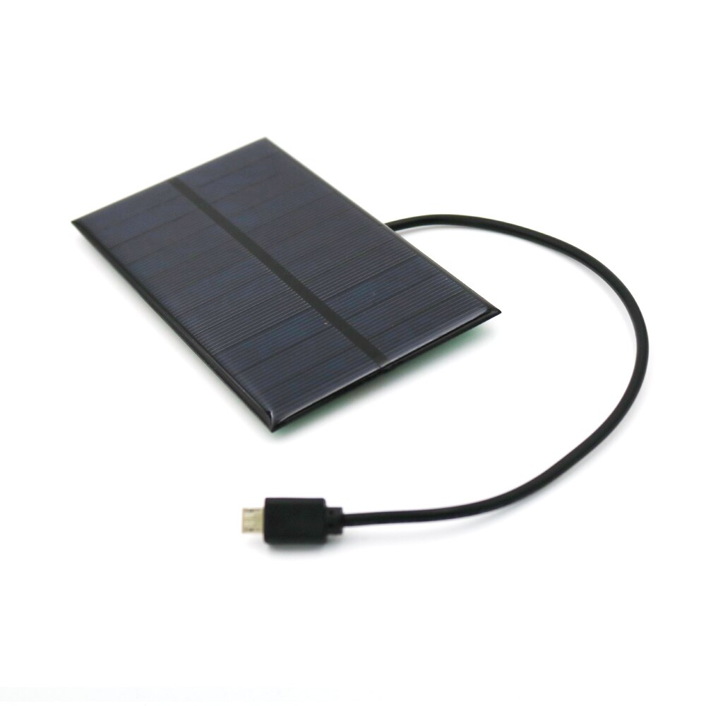 Chargeur de batterie solaire 1.65W, sortie 5.5V, port Micro USB Android, régulateur de Charge 5V 300ma