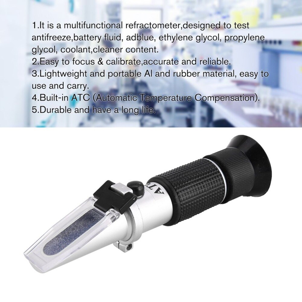Håndholdt refraktometer adblue ethylenglycol frostvæske batteri væskeindhold kølevæske renere meter mini atc målingstester