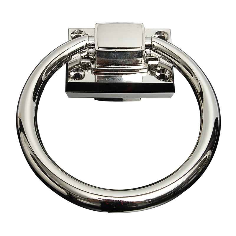 Door Handle Door Pull Ring Knob Shiny Silver Pull Ring Wooden Door Knocker Chair Pulls Handle Stainless steel 111x56x38MM