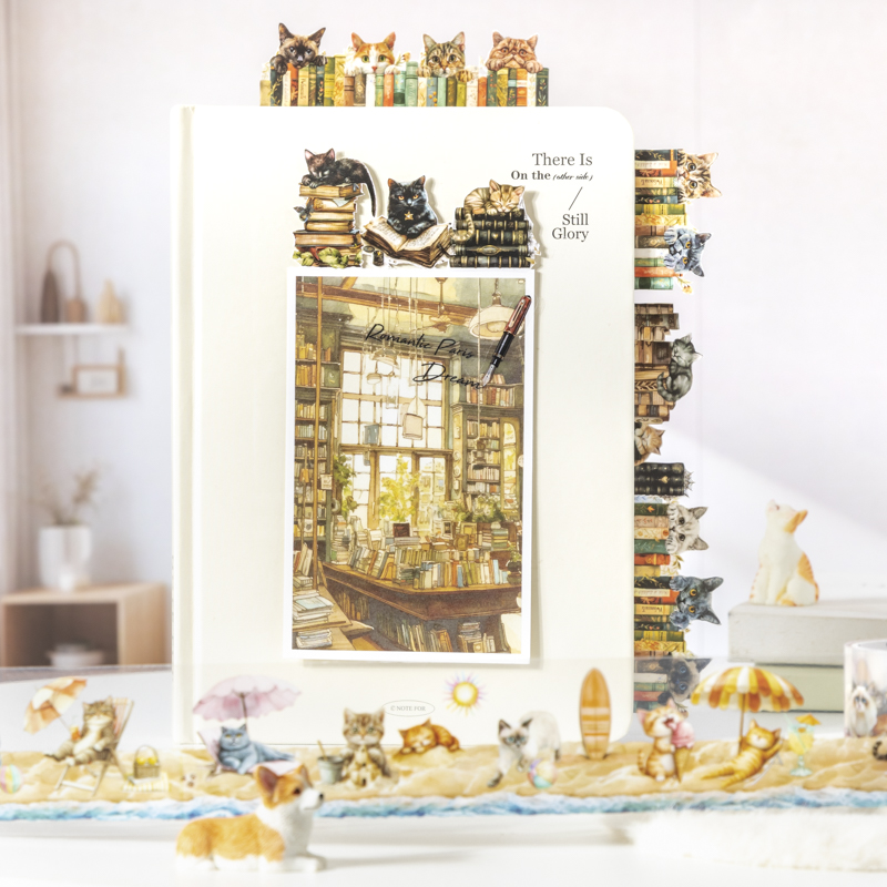 Journal GO-Cinta para diario de animales de dibujos animados, 4x200cm, pegatina bonita para mascotas, tarjeta de Collage decorativa, cinta adhesiva para álbum de recortes DIY