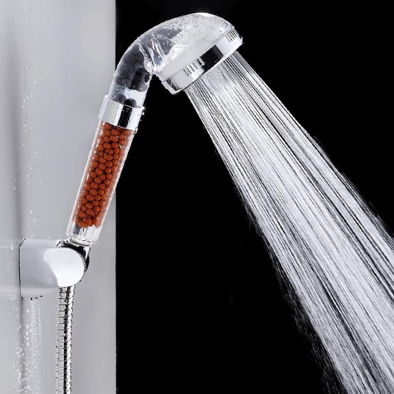 Ducha de chorro ajustable SPA iónico negativo ducha de alta presión de agua de mano Filtro de ahorro SPA conjunto de cabezal de ducha de iones negativos