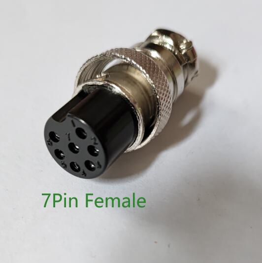 1PC GX16 2/3/4/5/6/7/8/9/10Pin 16mm Female Part Wire Panel Connector Aviation Plug Circular Socket: GX16-7P Female