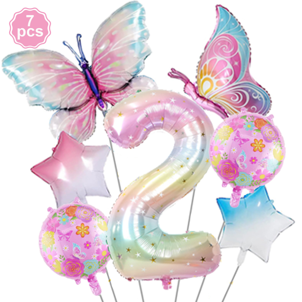 Vlinder Verjaardag Servies Borden Cups Folie Vlinder Ballonnen Banner Voor Meisjes Sprookjesfeest Bruiloft Decor Baby Shower Benodigdheden