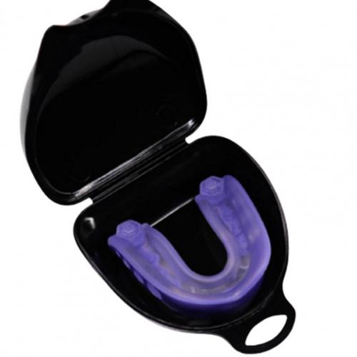 1Pc Tanden Protector Mouth Guard Beschermende Brace Voor Volwassenen Basketbal Boksen: Purple B