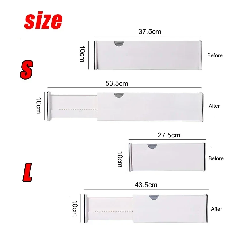 Adjustable Storage Drawers Divider Retractable Plastic Drawer Partition Holder Household Storage Clapboard Kitchen Organizador