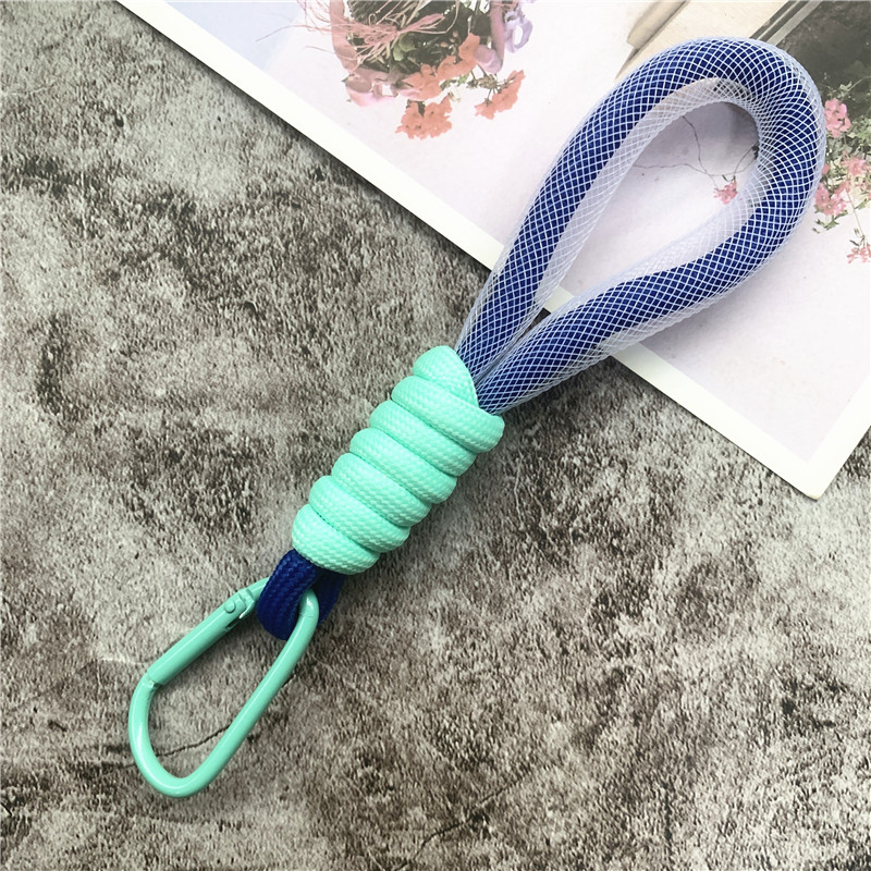 Lanyard Leuchtstoff Farbe Phone Strap Mesh Landyard für Taschen Geflochtene Streifen Keycord Hängen Hosen Zubehör Keychain