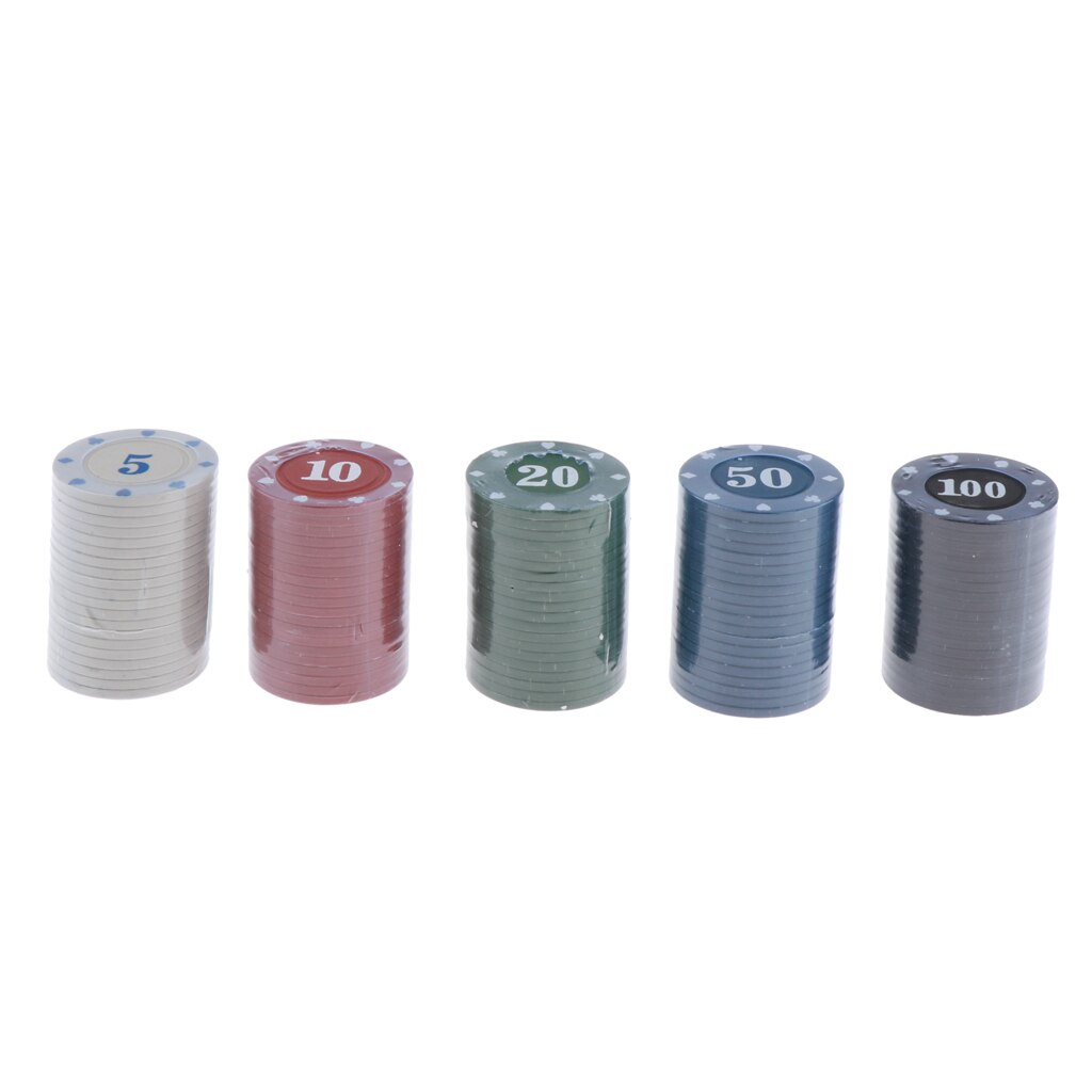 100 stk pokerspil tilbehør chip poker vegas sæt kortspil 3.9cm type