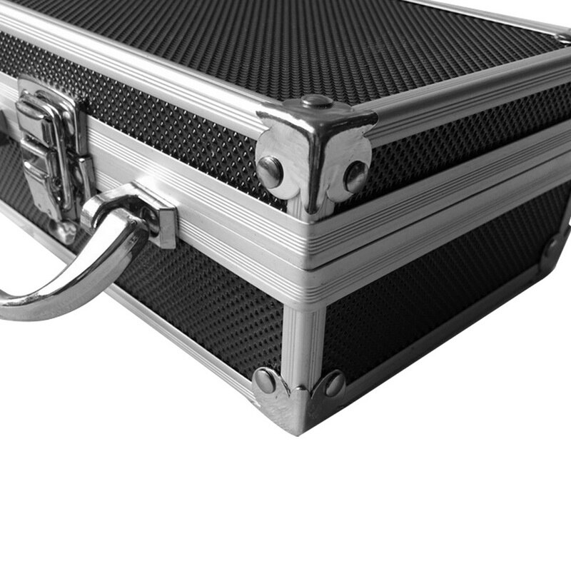 Værktøjskasser af aluminiumslegering holdbar svamp inde i bærbar robust organisator hårdt bærer praktisk opbevaringsboks rejsetaske bagage