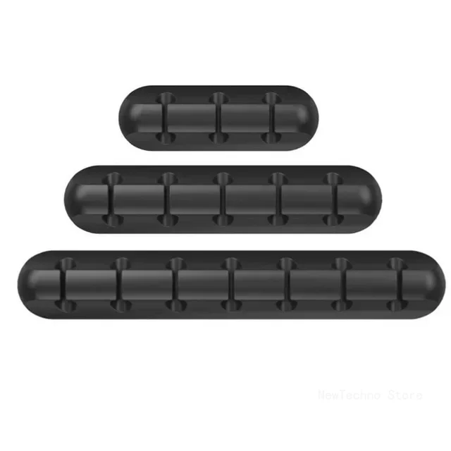 Cable Organizer Silicone USB Cable Winder Desktop Tidy Management Clips Cable Holder for Mouse Headphone Wire Organizer: Gold
