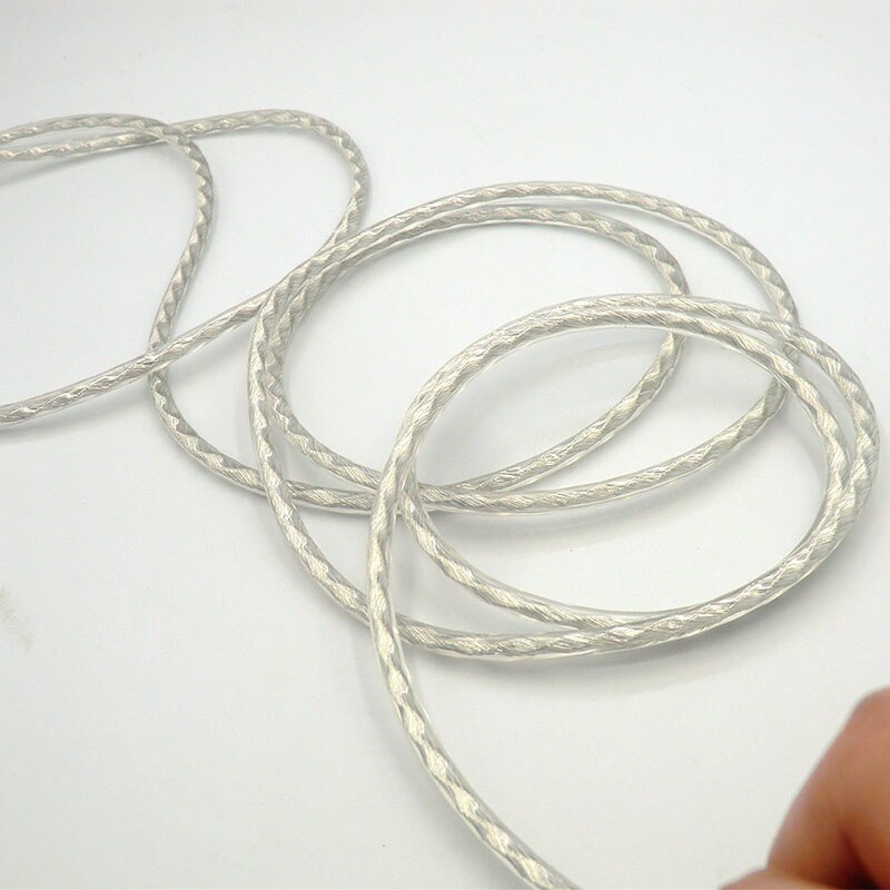 Flexible 2 Core Cable Cabinet Internal Connection Wire Twisted Tinned Copper Shield Earphone Transparent Audio Signal Line