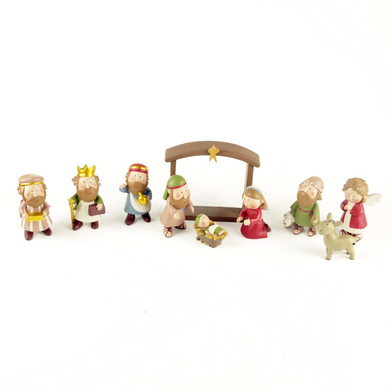 Julkrubba amerikanska land dekorationer ornament kristna jesus dekor barmhärtighet jesus