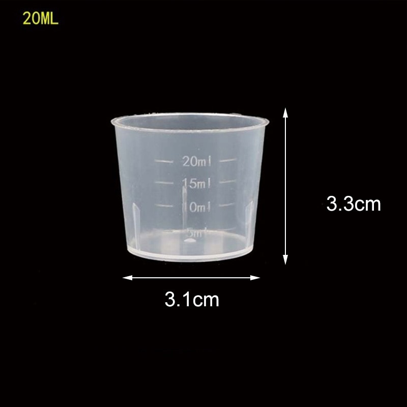20ml/30ml/50ml/300ml/500ml/1000ml Clear Plastic Graduated Measuring Cup for Baking Beaker Liquid Measure Jug Cup Container