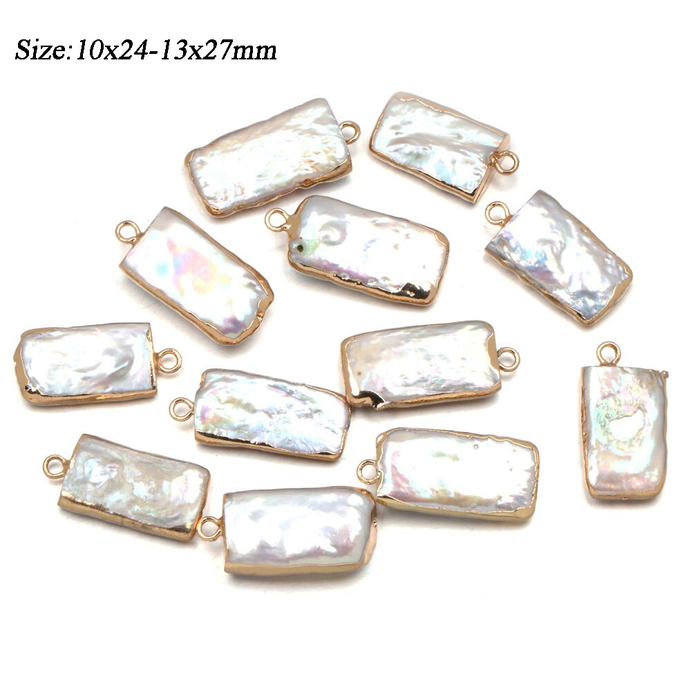 Natural Freshwater Pearl Pendants Charms Connector Pendants for Jewelry Making DIY Accessories Fit Necklaces Bracelet Earrings: 11